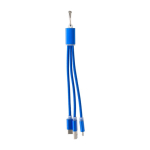 Conjunto de cabos de carga 3 em 1 com mosquetão para transporte cor azul ultramarino primeira vista