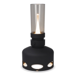 Lâmpada LED estilo vintage recarregável com sensor de sopro cor preto