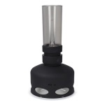 Lâmpada LED estilo vintage recarregável com sensor de sopro cor preto quinta vista