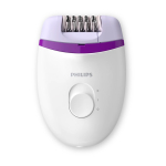 Depiladora e miniaparador em estojo de cetim, marca Philips cor branco