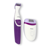 Depiladora e miniaparador em estojo de cetim, marca Philips cor branco terceira vista