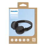 Auscultadores sem fios e dobráveis para personalizar, marca Phillips cor preto quinta vista