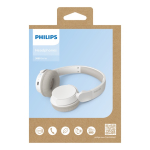 Auscultadores sem fios e dobráveis para personalizar, marca Phillips cor branco quinta vista
