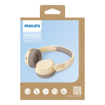 Auscultadores sem fios e dobráveis para personalizar, marca Phillips cor bege quinta vista