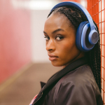 Auscultadores sem fios com roda de volume Fresh 'n Rebel cor azul sétima vista