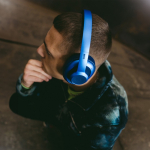 Auscultadores sem fios com roda de volume Fresh 'n Rebel cor azul oitava vista