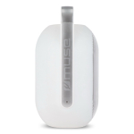 Colunas brancas com luz ambiente multicolor e pega superior marca Muse cor branco quarta vista