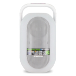 Colunas brancas com luz ambiente multicolor e pega superior marca Muse cor branco sexta vista