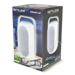 Colunas brancas com luz ambiente multicolor e pega superior marca Muse cor branco sétima vista