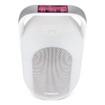 Colunas brancas com luz ambiente multicolor e pega superior marca Muse cor branco oitava vista