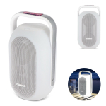 Colunas brancas com luz ambiente multicolor e pega superior marca Muse