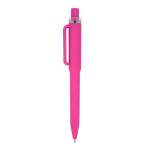 Esferográfica de plástico reciclado com acabamento suave e tinta azul cor cor-de-rosa terceira vista