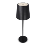 Candeeiro de mesa em alumínio recarregável e com altura regulável cor preto quarta vista