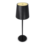 Candeeiro de mesa em alumínio recarregável e com altura regulável cor preto sexta vista