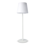 Candeeiro de mesa em alumínio recarregável e com altura regulável cor branco