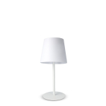 Candeeiro de mesa em alumínio recarregável e com altura regulável cor branco terceira vista