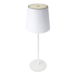 Candeeiro de mesa em alumínio recarregável e com altura regulável cor branco quinta vista