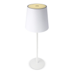 Candeeiro de mesa em alumínio recarregável e com altura regulável cor branco sexta vista