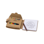 Conjunto para crianças com 12 desenhos para colorir e 12 lápis de cor cor multicolor sexta vista