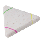Marca-texto triangular de palha de trigo com 3 cores diferentes cor multicolor segunda vista