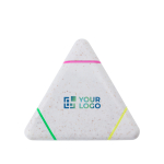 Marca-texto triangular de palha de trigo com 3 cores diferentes cor multicolor vista principal