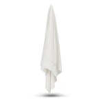 Toalha de algodão e veludo de poliéster para sublimar, 70 x 140 cm cor branco quarta vista