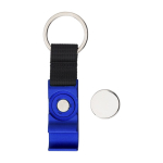 Porta-chaves de metal abre-caricas, moeda para o carrinho das compras cor azul terceira vista