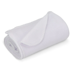 Manta de forro polar de toque ultramacio para sublimação 190 g/m2 cor branco terceira vista