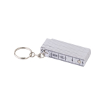 Régua de plástico dobrável com mosquetão para usar como porta-chaves cor branco nona vista
