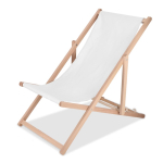 Cadeira dobrável de madeira para a praia ou piscina para sublimar cor branco