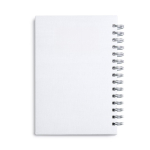 Agenda A5 com argolas e capa em pele sintética cor branco