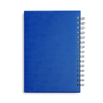 Agenda A5 com argolas e capa em pele sintética cor azul real