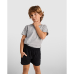 Calções unissexo com cós elástico 200 g/m2 Roly Direct Sport cor preto segunda vista de uso
