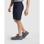 Bermudas de algodão com bolsos 200 g/m2 Roly Direct Amazonas cor azul-marinho quinta vista de uso