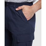 Bermudas de algodão com bolsos 200 g/m2 Roly Direct Amazonas cor azul-marinho vista detalhe 1