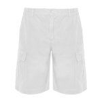 Bermudas de trabalho de algodão e poliéster 200 g/m2 Roly Armour cor branco segunda vista