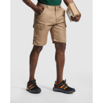 Bermudas de trabalho de algodão e poliéster 200 g/m2 Roly Armour cor camel terceira vista de uso