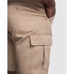 Bermudas de trabalho de algodão e poliéster 200 g/m2 Roly Armour cor camel vista detalhe 2