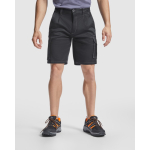 Bermudas de poliéster e algodão com bolsos 250 g/m2 Roly Vitara cor preto primeira vista de uso