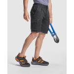 Bermudas de poliéster e algodão com bolsos 250 g/m2 Roly Vitara cor preto terceira vista de uso