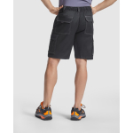 Bermudas de poliéster e algodão com bolsos 250 g/m2 Roly Vitara cor preto quarta vista de uso