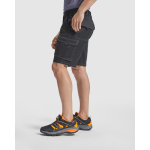 Bermudas de poliéster e algodão com bolsos 250 g/m2 Roly Vitara cor preto quinta vista de uso