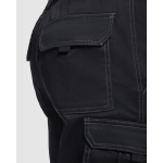 Bermudas de poliéster e algodão com bolsos 250 g/m2 Roly Vitara cor preto vista detalhe 2