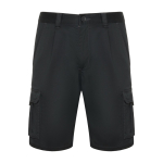 Bermudas de poliéster e algodão com bolsos 250 g/m2 Roly Vitara cor cinzento topo segunda vista