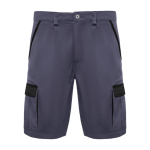 Bermudas de trabalho de poliéster e algodão 250 g/m2 Roly Tahoe cor preto segunda vista