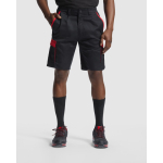 Bermudas de trabalho de poliéster e algodão 250 g/m2 Roly Tahoe cor vermelho primeira vista de uso