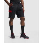 Bermudas de trabalho de poliéster e algodão 250 g/m2 Roly Tahoe cor vermelho terceira vista de uso