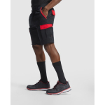 Bermudas de trabalho de poliéster e algodão 250 g/m2 Roly Tahoe cor vermelho quinta vista de uso
