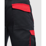 Bermudas de trabalho de poliéster e algodão 250 g/m2 Roly Tahoe cor vermelho vista detalhe 2