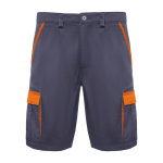 Bermudas de trabalho de poliéster e algodão 250 g/m2 Roly Tahoe cor cor-de-laranja segunda vista
